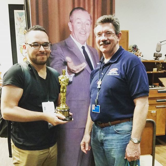 One in a life time opportunity to hold an Oscar from Walt Disney. Thanks